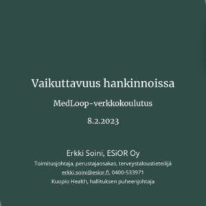 Vaikuttavuus hankinnoissa -verkkokoulutus